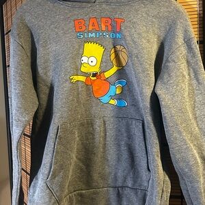 Old Navy Gray Bart Simpson Kids Hoodie